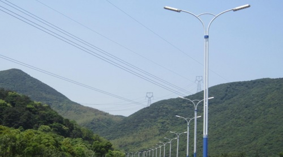 奉化莼湖快速通道 12米雙挑路燈